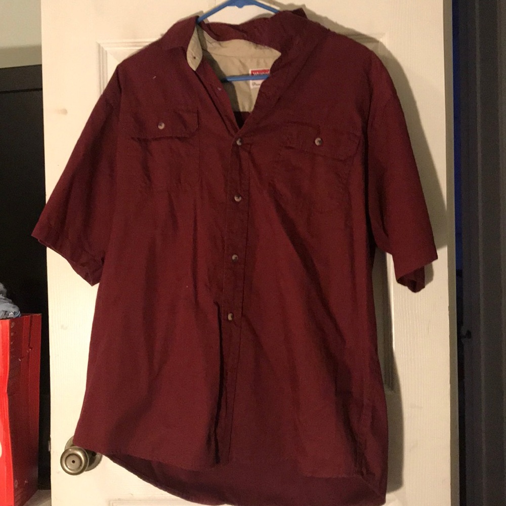 Men’s short sleeve dress shirt button up size L